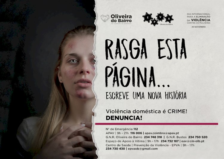 Município de Oliveira do Bairro  lança uma campanha de sensibilização contra a violência doméstica.