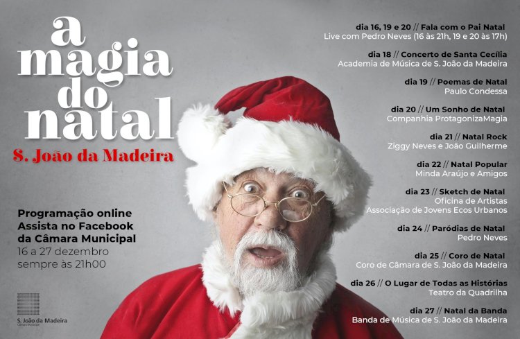 Muncicípio de São João da Madeira promove espetáculos de Natal com transmissão online