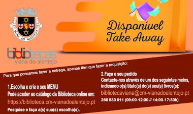 “Livros com Asas – Take-away” em Viana do Alentejo