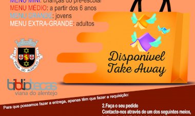 “Livros com Asas – Take-away” em Viana do Alentejo