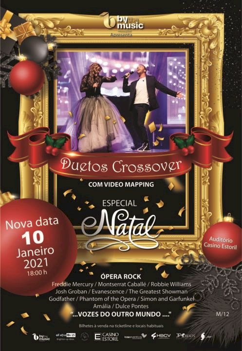 “Duetos Crossover” em edição de Natal no Auditório do Casino Estoril