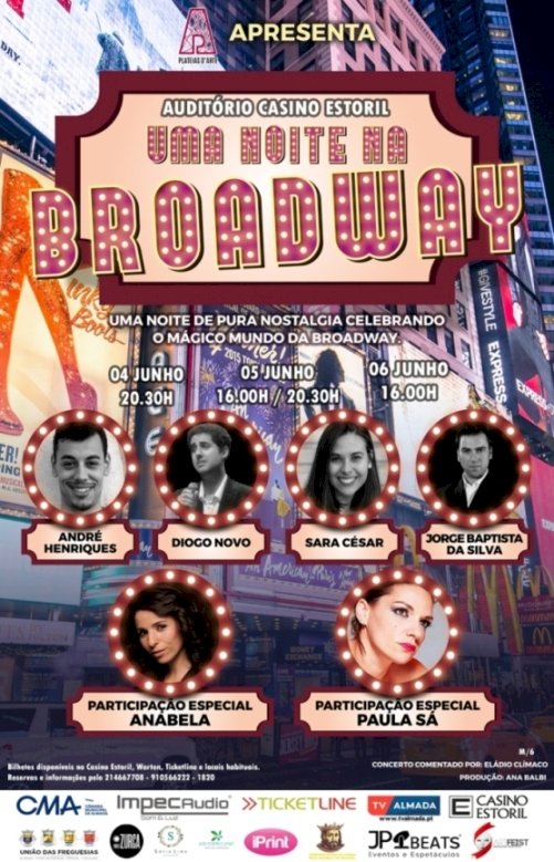 “Uma Noite na Broadway”  no Auditório do Casino Estoril