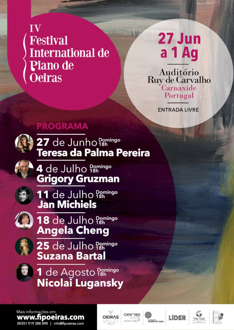 Seis dos melhores pianistas do Mundo em seis domingos seguidos em Oeiras