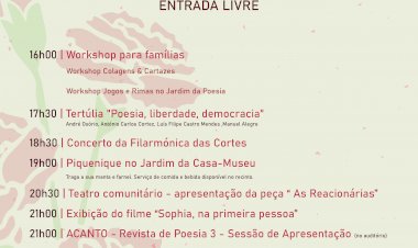 O festival “Poesia está na rua” está nas Cortes, em Leiria, a 25 de Setembro.