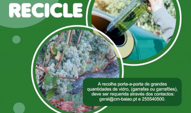 Baião faz Campanha de Sensibilização para a Reciclagem do Vidro durante as Vindimas