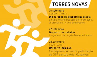 Município de Torres Novas promove atividades da Semana Europeia do Desporto
