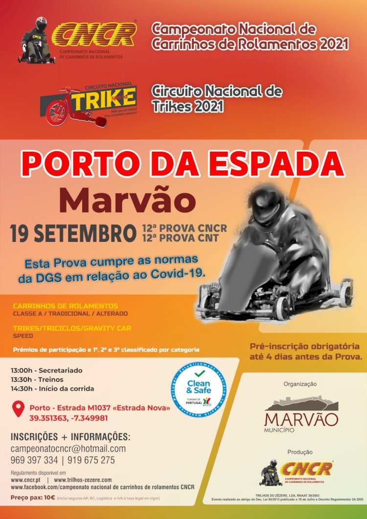 Porto da Espada recebe prova do Campeonato Nacional de Carrinhos de Rolamentos e Circuito Nacional de Trikes