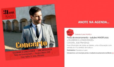 Concerto de João Mendonza encerra “Outubro MAIOR”, em Palmela