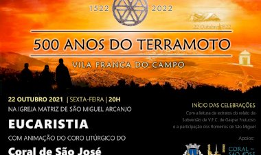 Celebrações em memória dos 500 anos da subversão de Vila Franca do Campo têm início a 22 de Outubro