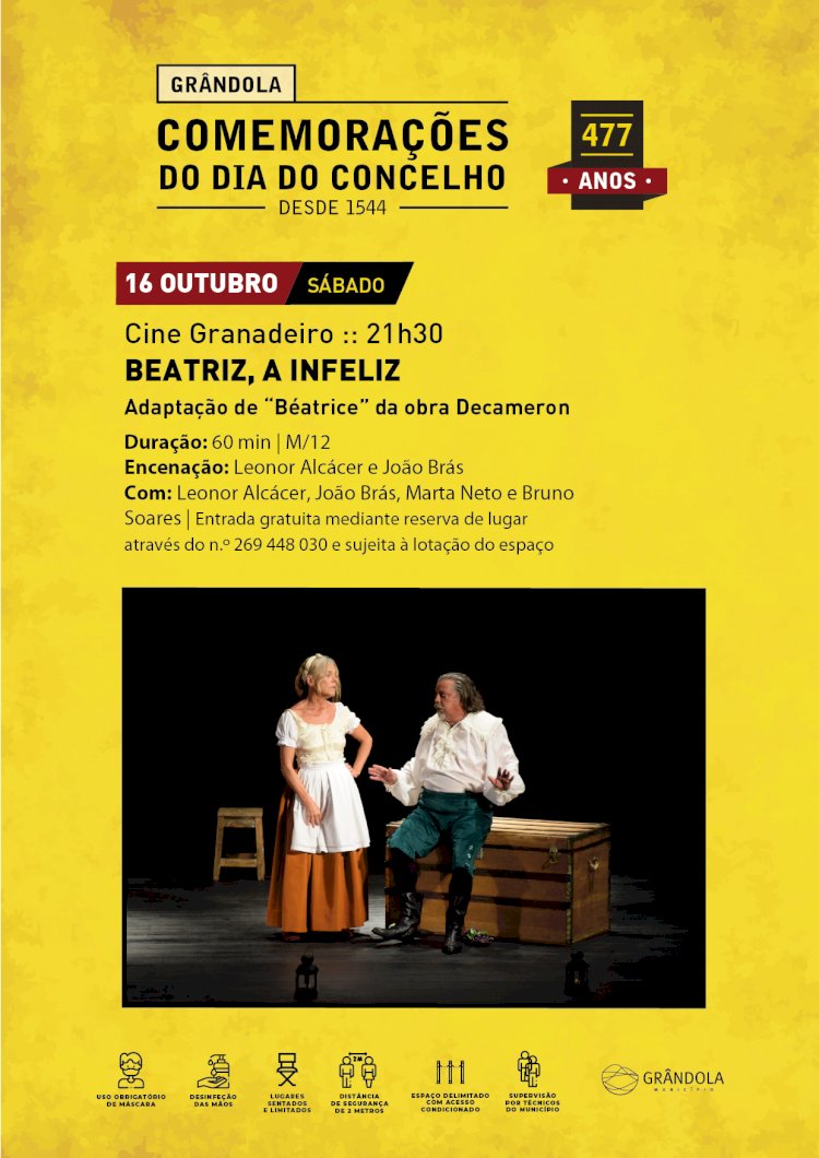 Cine Granadeiro apresenta espetáculo de teatro “Beatriz, A Infeliz”