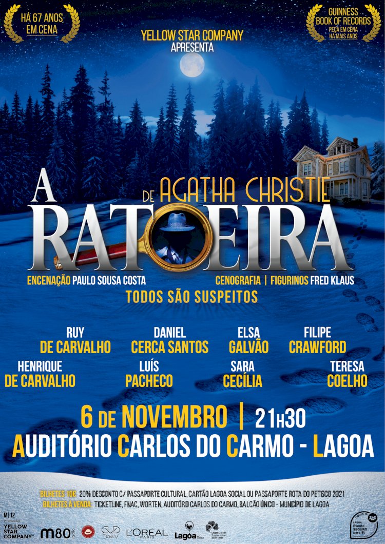 A "Ratoeira" a 6 de Novembro no Auditório Carlos do Carmo com Ruy de Carvalho