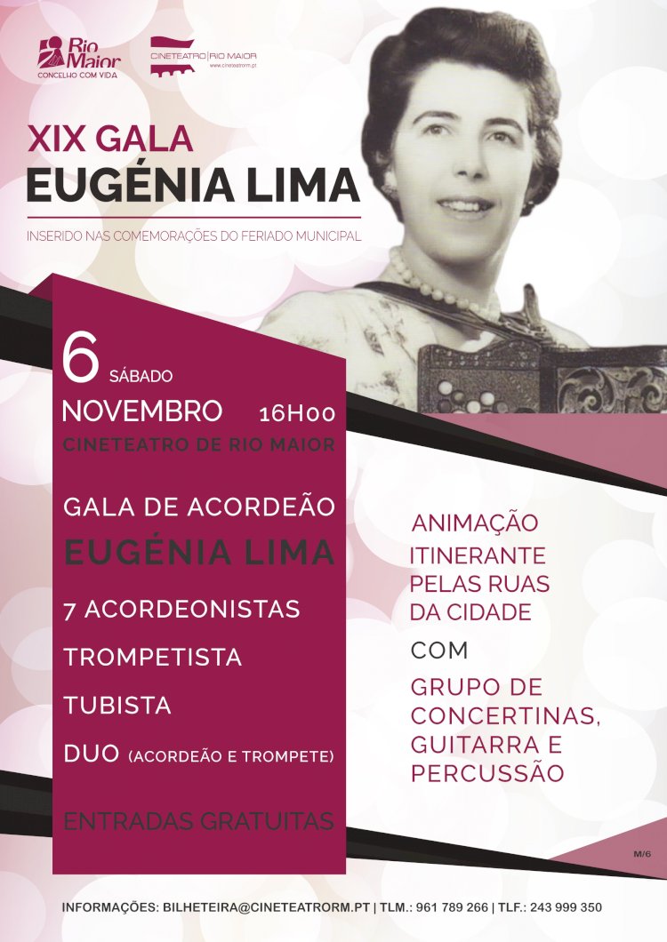 Espetáculo de homenagem à acordeonista Eugénia Lima em Rio Maior