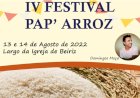 Beiriz acolhe o IV Festival Pap’Arroz