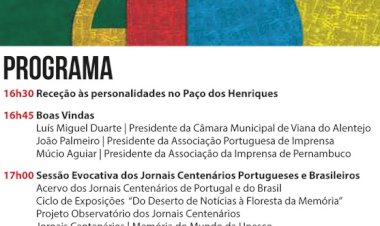 Jornais centenários do Brasil e Portugal em exposição em Alcáçovas