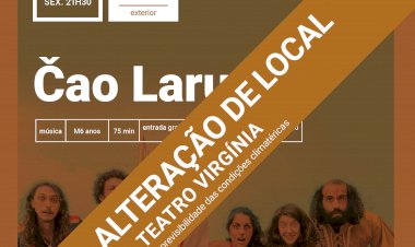 Concerto gratuito de Čao Laru no interior do Teatro Virgínia
