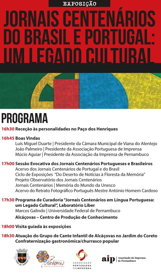 Jornais centenários do Brasil e Portugal em exposição em Alcáçovas