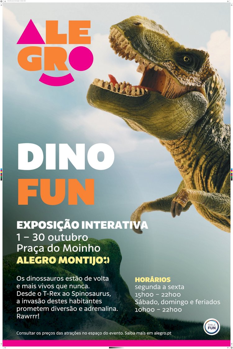 Dinossauros regressam ao  Alegro Montijo para uma experiência  jurássica