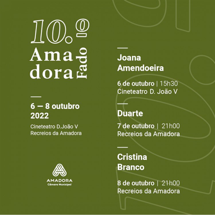 10.º Amadora Fado traz à cidade Joana Amendoeira, Duarte e Cristina Branco