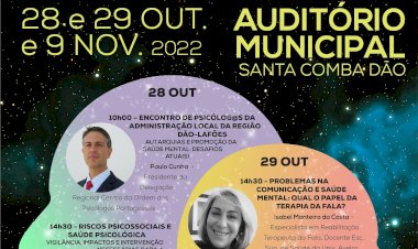 Município promove 2.ª edição das Jornadas de Psicologia e Saúde Mental de  Santa Comba Dão