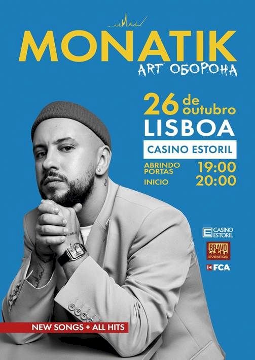 Monatik traz a música pop ucraniana ao Salão Preto e Prata do Casino Estoril