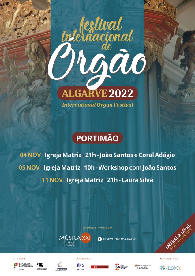 Portimão acolhe concerto de abertura do 15º Festival de Órgão do Algarve