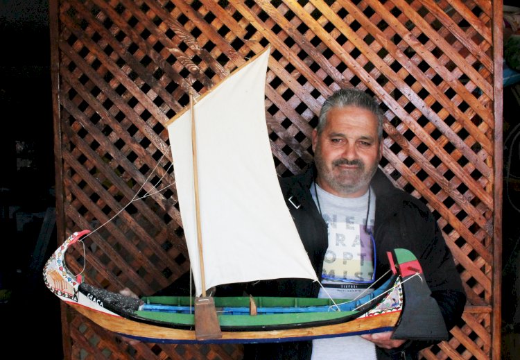 Henrique Brandão expõe miniaturas de embarcações tradicionais no Estaleiro-Museu do Monte Branco