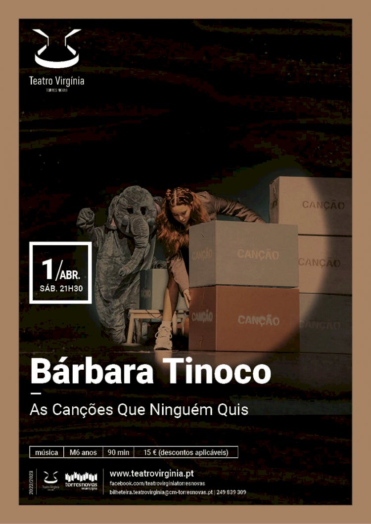 Bárbara Tinoco no Teatro Virgínia com «As Canções que Ninguém Quis»