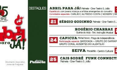 Palmela comemora o 25 de Abril com grandes espectáculos musicais!