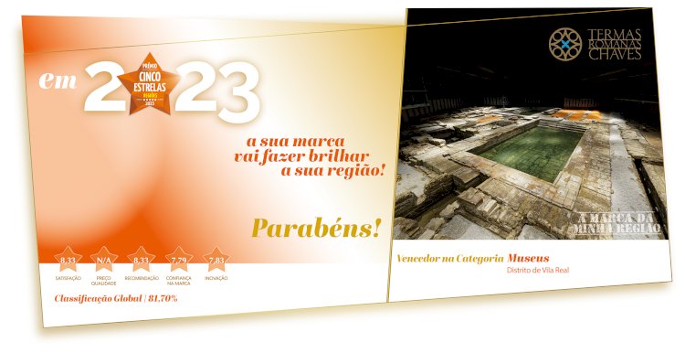 Museu das Termas Romanas de Chaves distinguido com Prémio Cinco Estrelas Regiões 2023 na categoria “Museus”