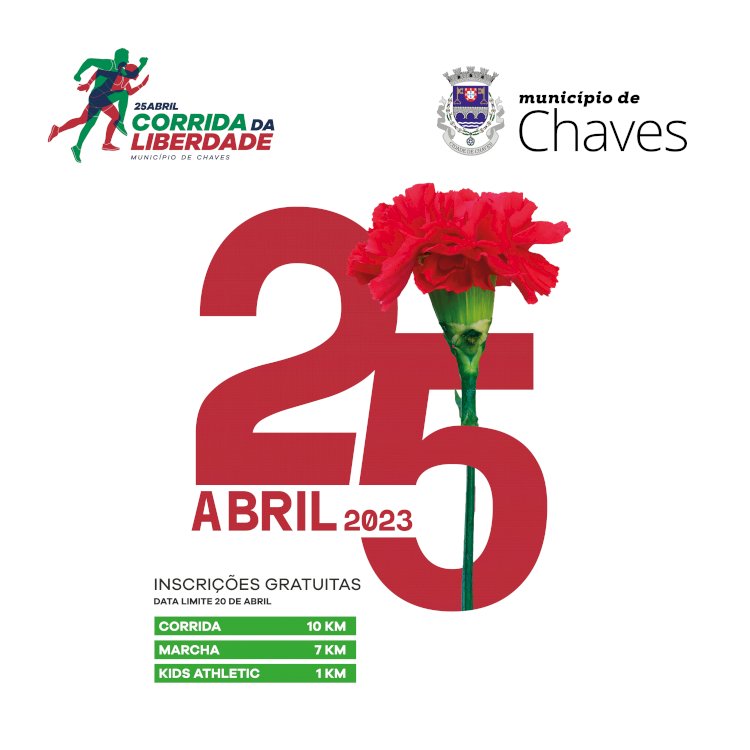 Corrida da LIBERDADE em Chaves com inscrições até dia 20 de Abril