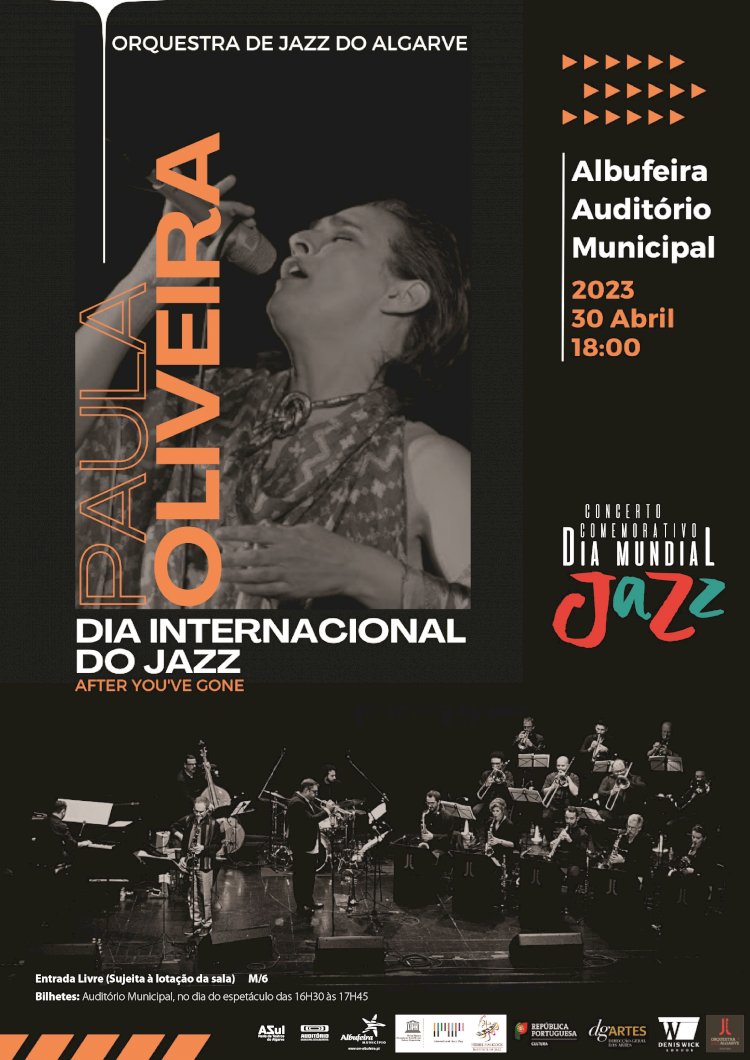 Albufeira celebra o Dia Internacional do Jazz com concerto pela Orquestra de Jazz do Algarve e Paula Oliveira