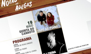 Primeira edição de "Notas das Adegas" com fado ao piano e DJ China