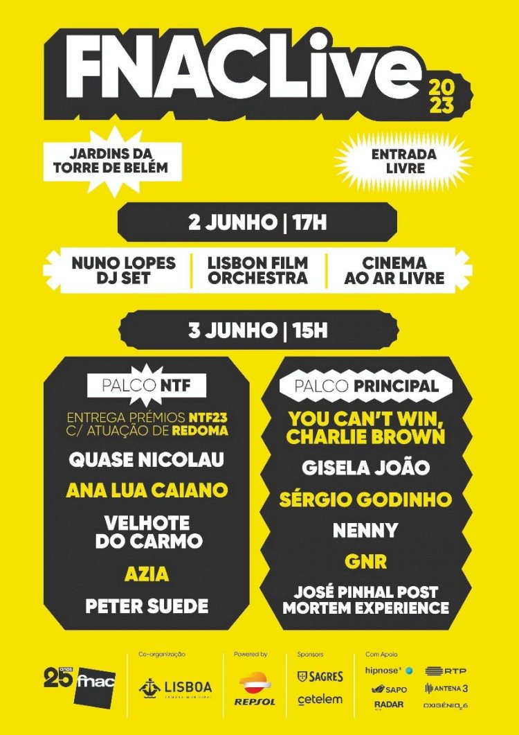 FNAC Live 2023: a celebração da música portuguesa está de regresso aos Jardins da Torre de Belém