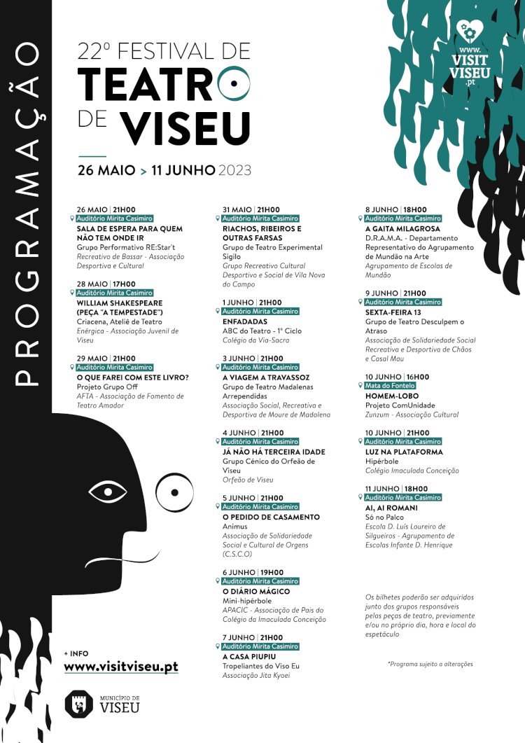 Festival de Teatro de Viseu está de regresso à Cidade-Jardim e apresenta espectáculos inéditos na sua 22ª edição