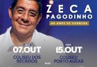 Coliseu dos Recreios e Coliseu Porto Ageas serão palco das celebrações dos 40 anos de carreira de Zeca Pagodinho