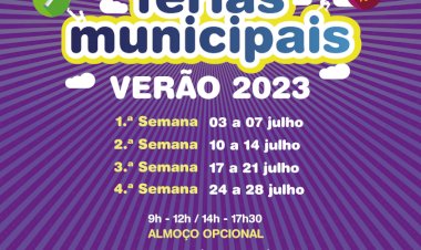 Férias Municipais de Verão 2023 - Inscrições a decorrer
