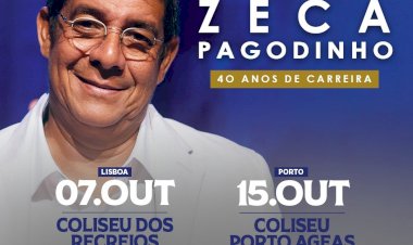 Coliseu dos Recreios e Coliseu Porto Ageas serão palco das celebrações dos 40 anos de carreira de Zeca Pagodinho
