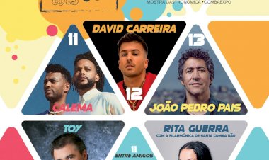 Calema, David Carreira, João Pedro Pais, Toy e Rita Guerra nas Festas de Santa Comba Dão
