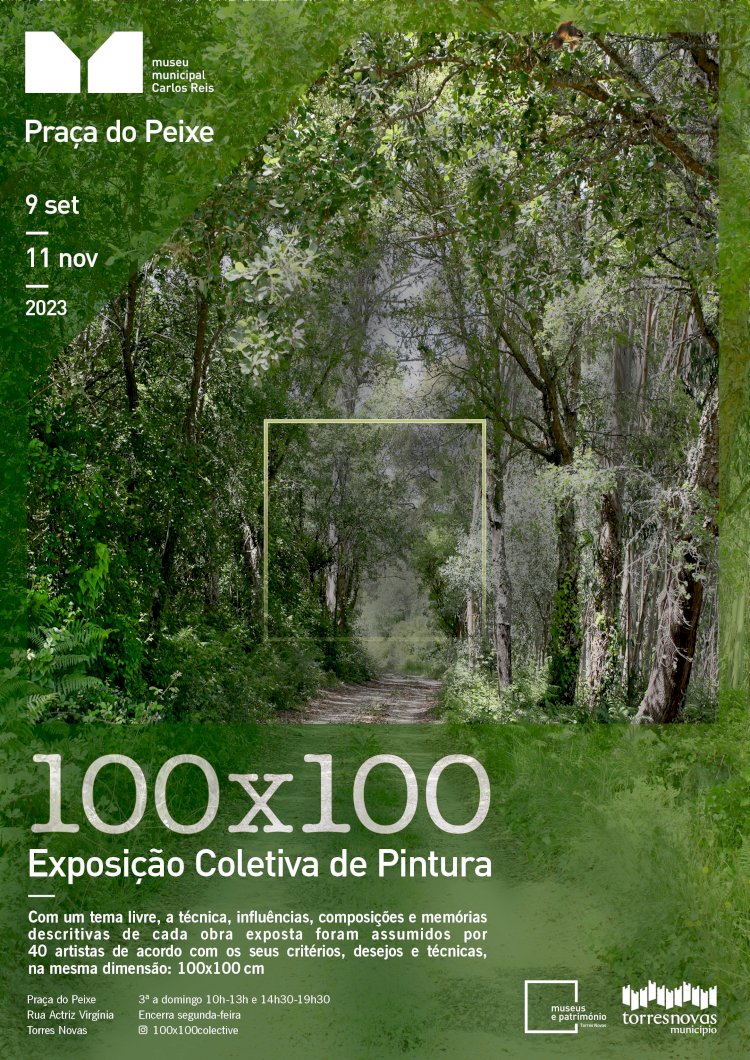 Exposição 100x100 reúne obras de 44 artistas na Praça do Peixe