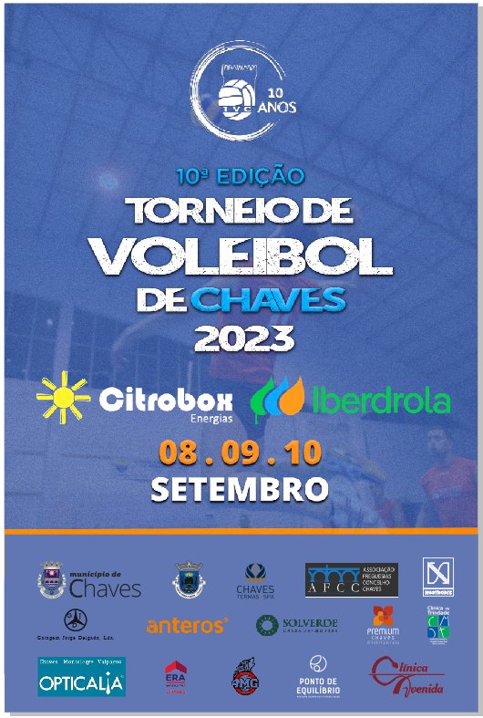 Torneio de Voleibol de Chaves dias 8, 9 e 10 de Setembro
