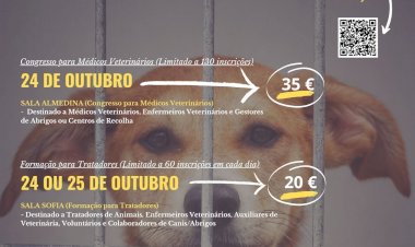 Fórum de Medicina Veterinária de Abrigos no Convento São Francisco a 24 e 25 de Outubro