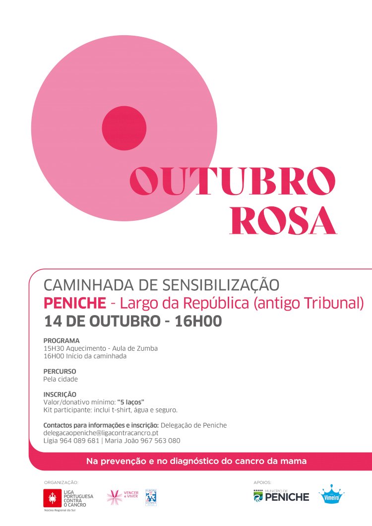 Município de Peniche associa-se à campanha “Outubro Rosa”
