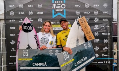 Liga MEO Surf: Guilherme Ribeiro e Maria Salgado vencem Bom Petisco Peniche Pro