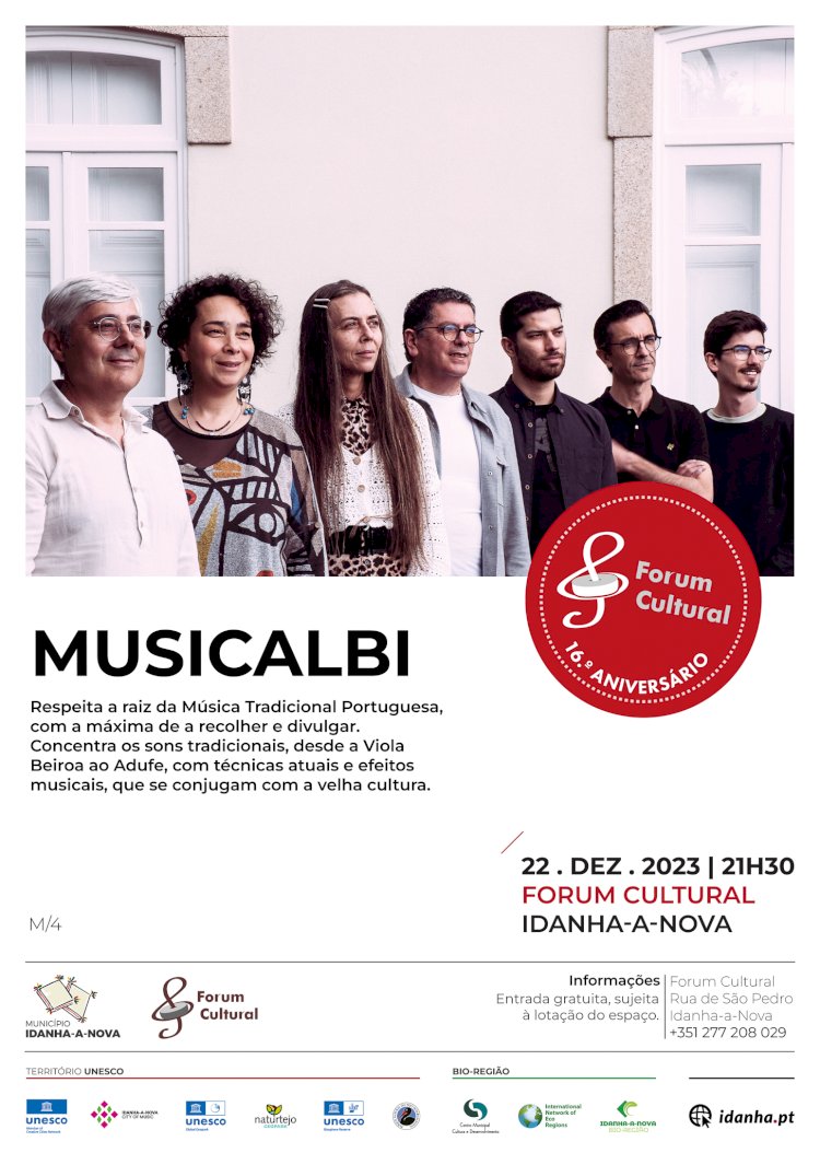 Musicalbi no 16º aniversário do Forum Cultural - Entrada gratuita