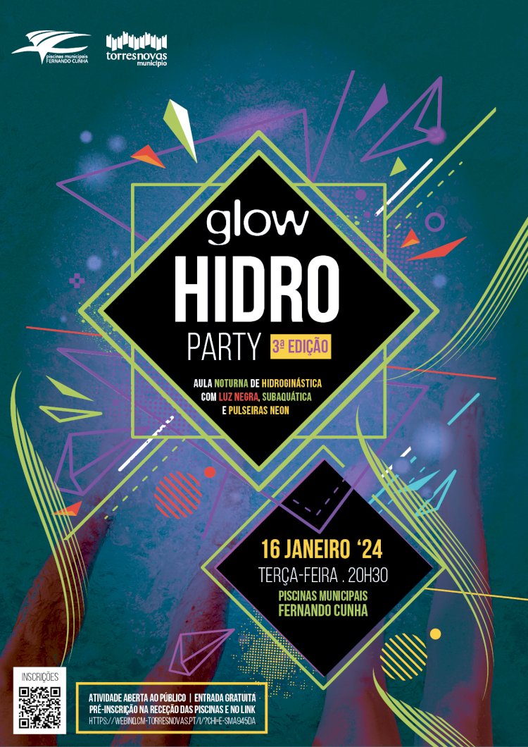 Hidro Glow Party – 3.ª edição | Aula nocturna de hidroginástica