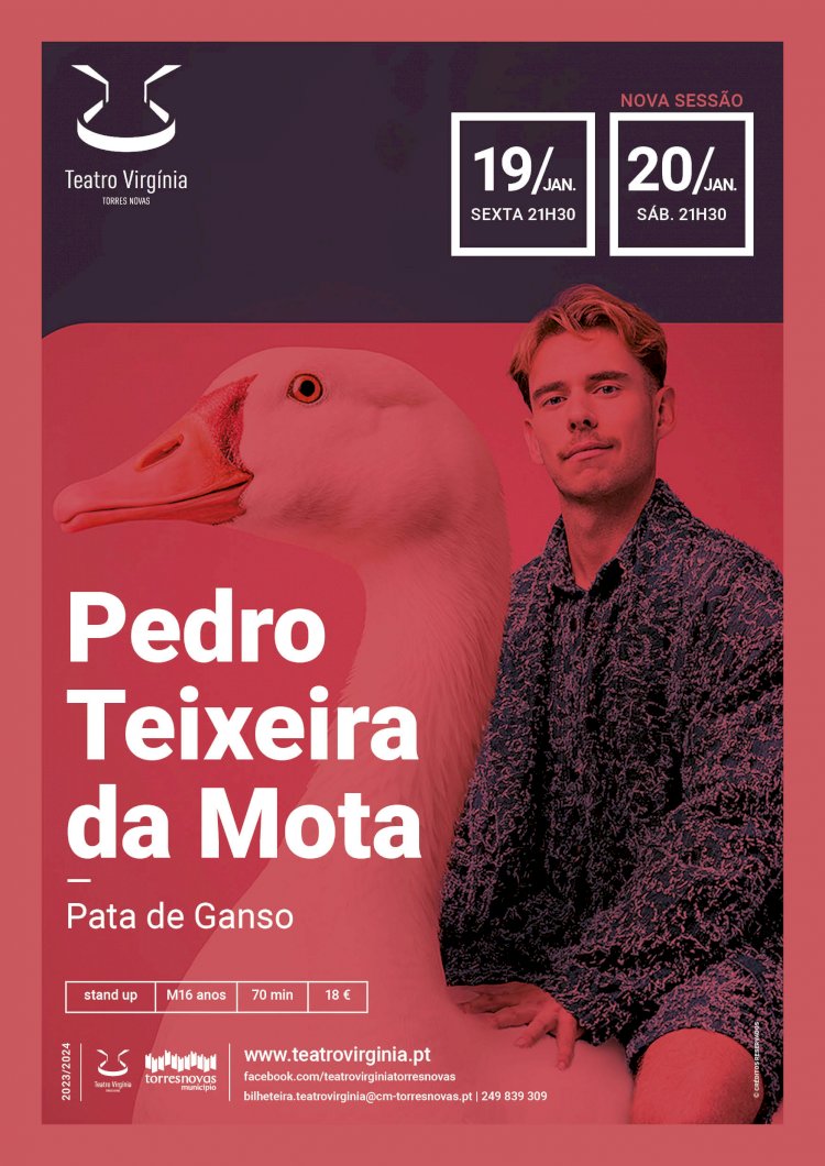 Pedro Teixeira da Mota em duas sessões no Teatro Virgínia