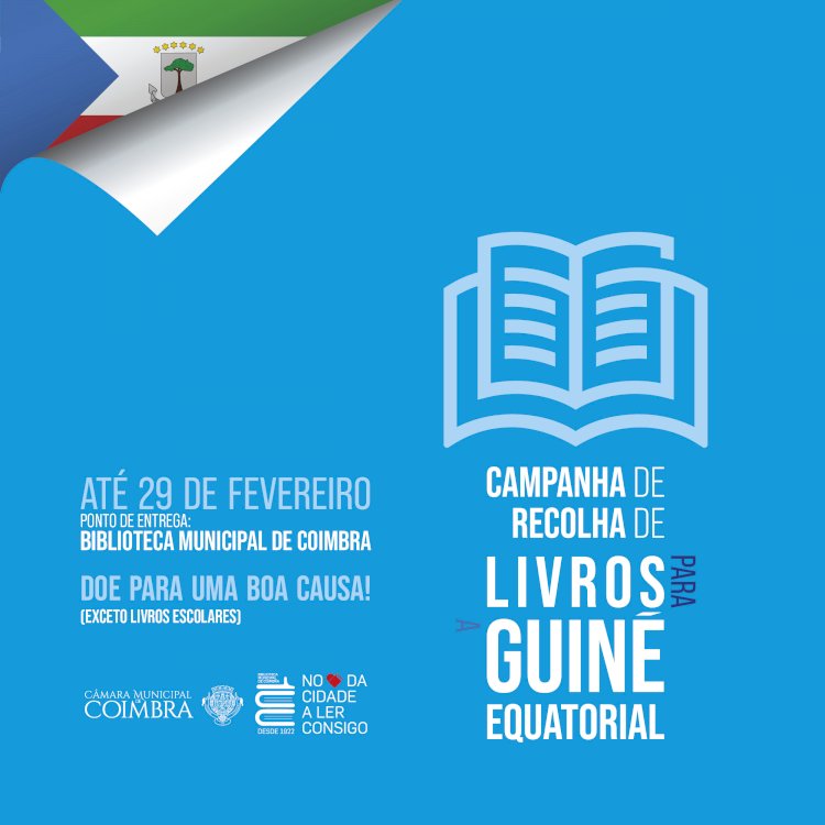 Biblioteca Municipal de Coimbra está a recolher livros para a Guiné Equatorial até 29 de Fevereiro