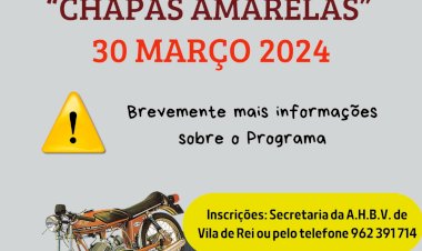 “14º Passeio das Bonitas – Chapas Amarelas” de Vila de Rei