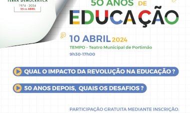 Seminário” 50 anos de educação”  | TEMPO - Teatro Municipal de Portimão