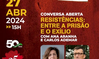 Conversa Aberta “Resistências: Entre a Prisão e o Exílio” com Ana Aranha e Carlos Ademar